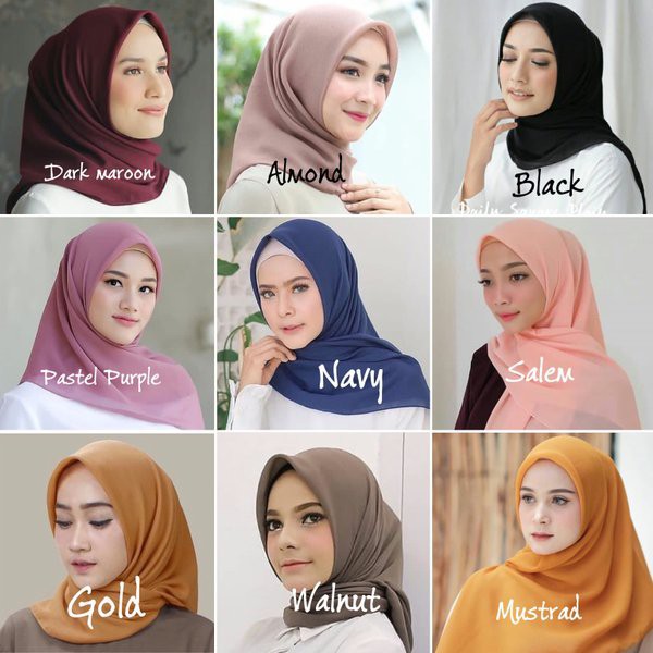 HARGA TERMURAH JILBAB BELLA SQUARE SEGI EMPAT / HIJAB BELLA SQUARE TERBARU WARNA TERLENGKAP-3