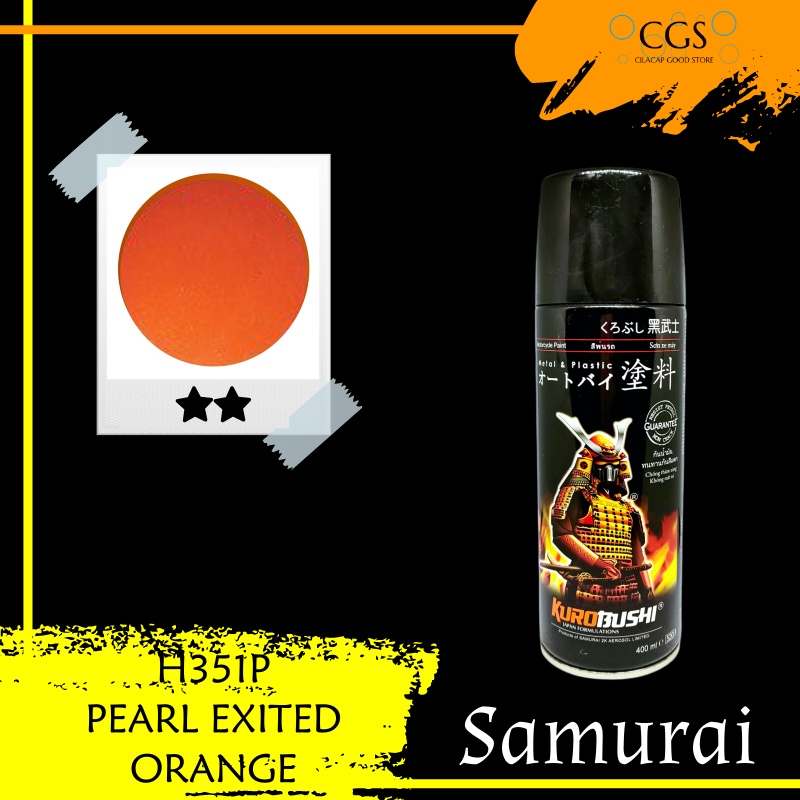Pilok Samurai PEARL EXITED ORANGE H351P - pilok oren repsol - samurai h351p - pilok samurai orange -
