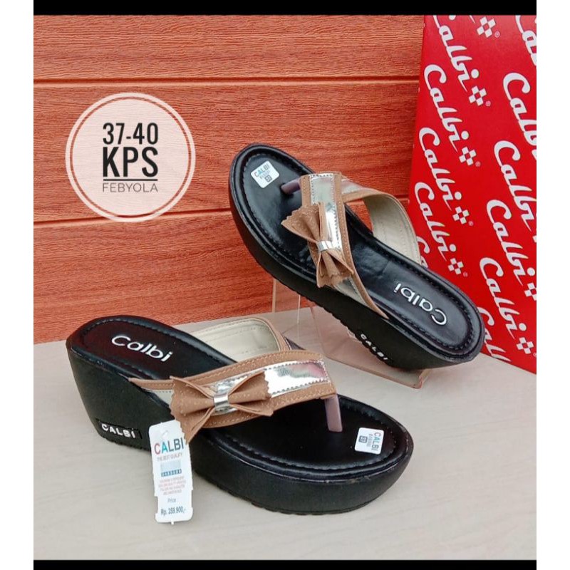 SANDAL CALBI WEDGES MODEL BARU