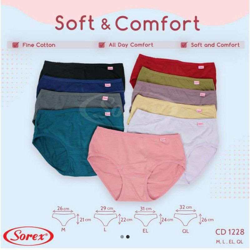 CELANA DALAM WANITA SOREX 1228. HARGA PER 1.Biji