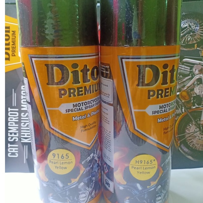 Pilok Pilox DITON Premium H9165* Pearl Lemon Yellow / Kuning Lemon Metalik / Kuning Honda (400cc/400ml)