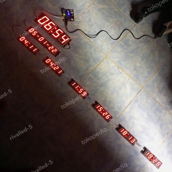 ---Terbaru--- Kit Modul Jam Digital Waktu Shalat JWS 2,3/1inch Seven 7 segment