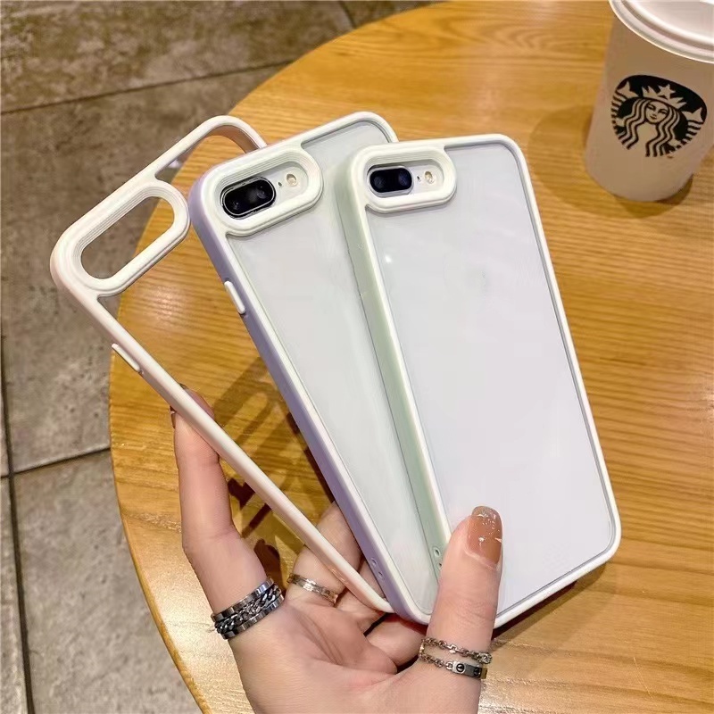 Hard case Transparan shockproof anti Jatuh cover iPhone 7Plus 8Plus X XS MAX XR