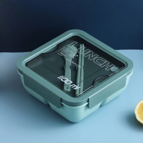 KOTAK MAKAN TRANSPARANT BENTO BOX 1100ML / TEMPAT MAKAN / LUNCH BOX BPA FREE