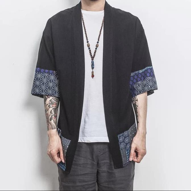 JAKET COWOK cardigan kimono linen jacket men / jaket trench coat pria