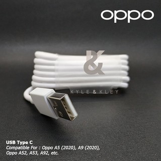 Kabel Charger Data OPPO USB Type C OPPO A5 A9 2020 A52 A53 A92 2020