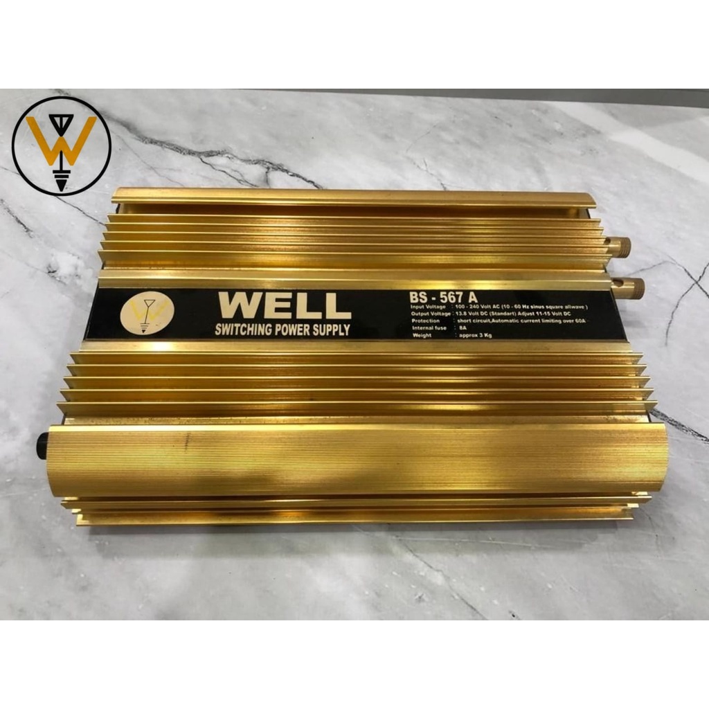 WELL BS-567A SWITCHING DC POWER SUPPLY 60A 100-240VA