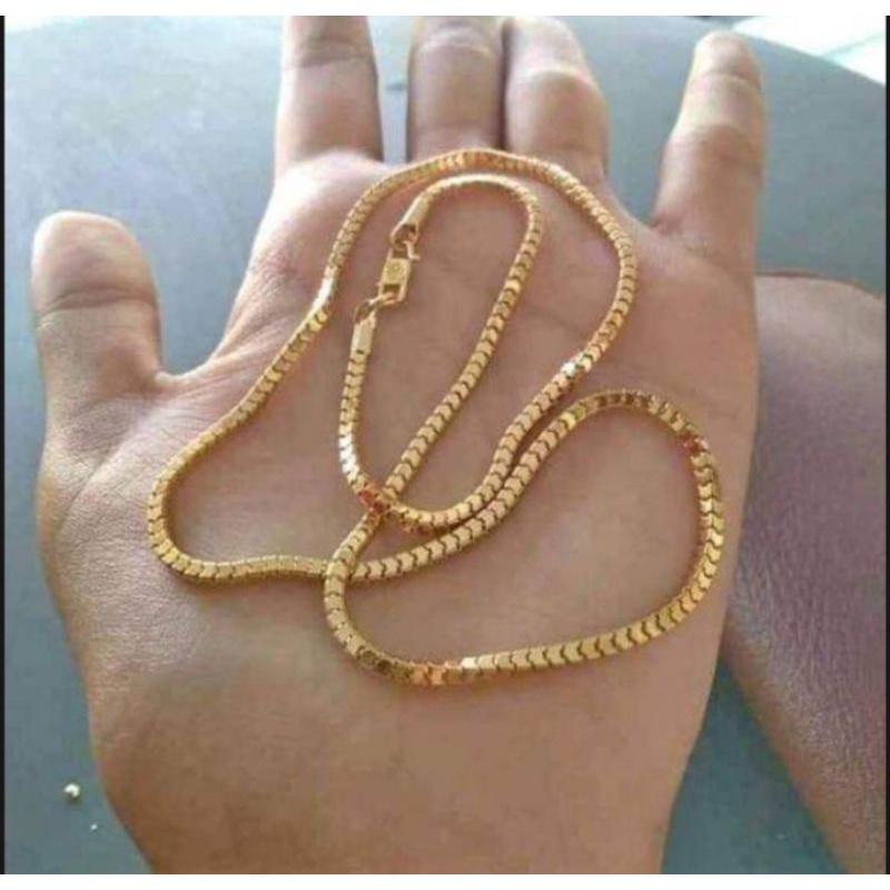 kalung Milano panjang 50 cm 24k