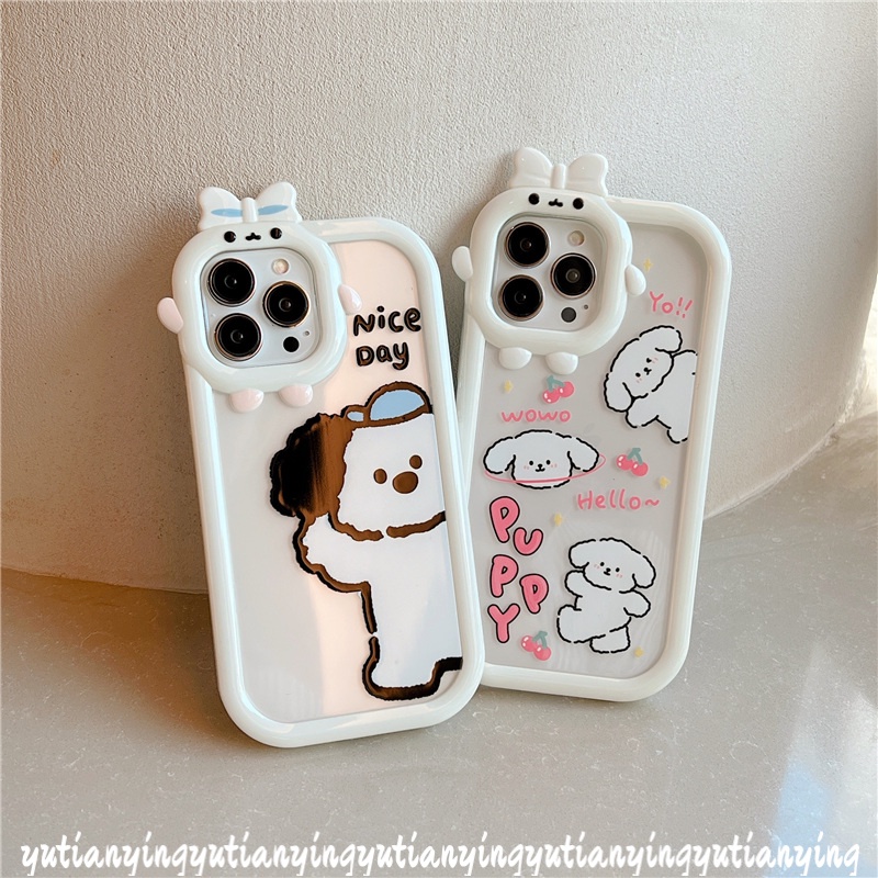 Soft Case TPU Glossy Motif Kartun Anjing Untuk IPhone 8Plus 6 6S 7 8 14 Plus 11 XR 13 12 11 14 Pro MAX XS MAX X SE 2020