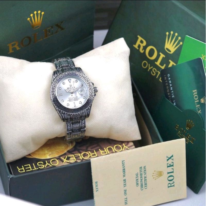 Jam tangan pria rolex batik ukir YK-2022SEX rantai tnggal aktif