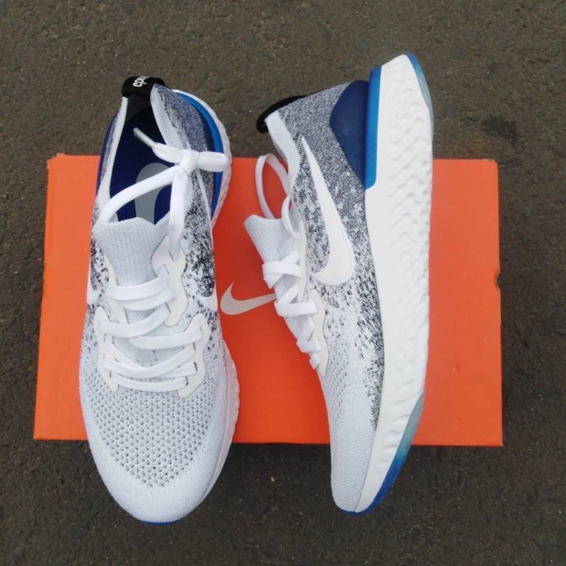 Nike Epic React Flyknit 2 “White/Black/Blue” (BQ8928102)