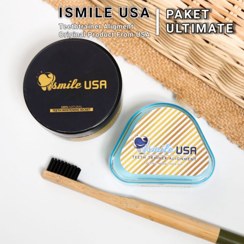 Garansi 100% Ismile USA Original / Paket ULTIMATE / Teethtrainer Aligment / Teeth Whitening Actived 
