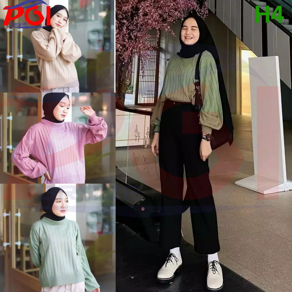 H ( H4 ) ATASAN SESIL TURTLENECK / RAJUT PREMIUM / KWALITAS TERBAIK