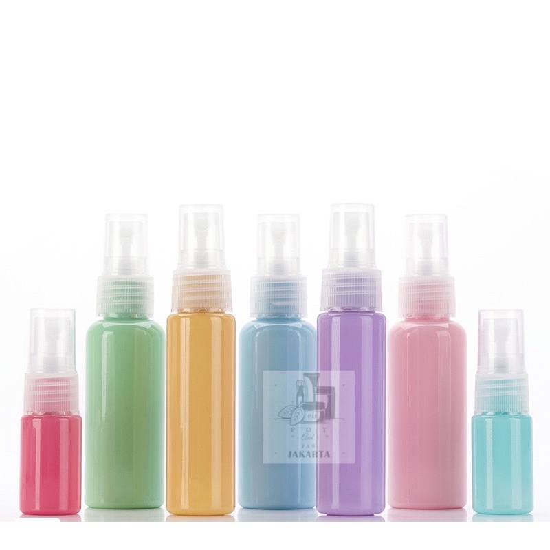 10ml/30ml/50ml Botol SPRAY/FLIPTOP Warna Pastel