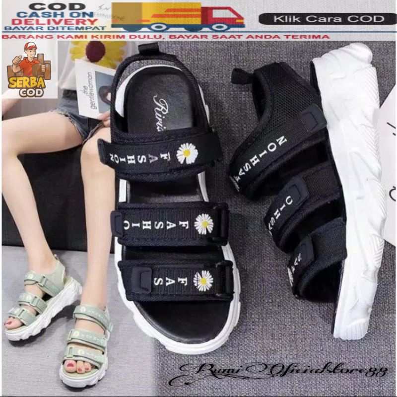 TmO - 8.8 Sale sandal gunung wanita fashion Flowers kekinian bisa cod termurah trendy