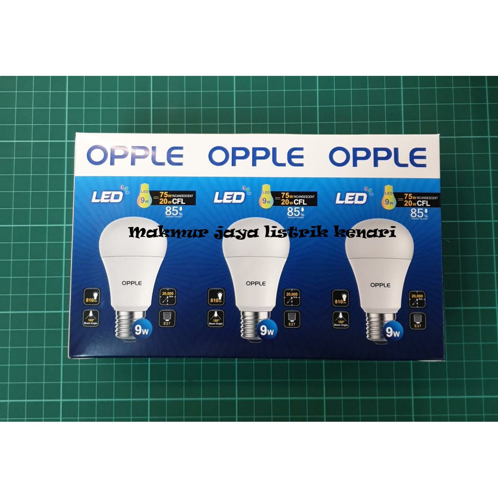 LED Bulb EcoMax 5 Watt  9 Watt  Putih OPPLE Family Pack 2 Gratis 1