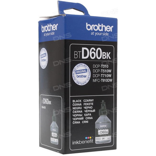 Tinta Brother T310 BTD60BK BT D60 Black 100% ORIGINAL untuk T310/T510W/T710W/T810W/T910W