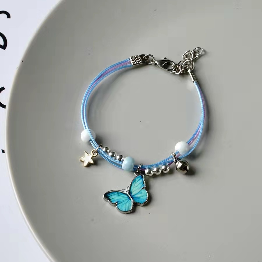 [1 PCS] Gelang Tangan Bestie Korea Motif Kupu Kupu Gelang Tangan Korea Fashion Korea