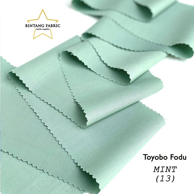 Bahan Kain Katun TOYOBO FODU 1 meter-Mint