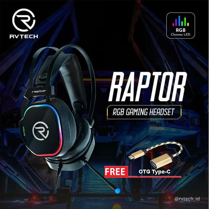 Headset Gaming RVTech RAPTOR RGB 7.1 Surround ORIGINAL