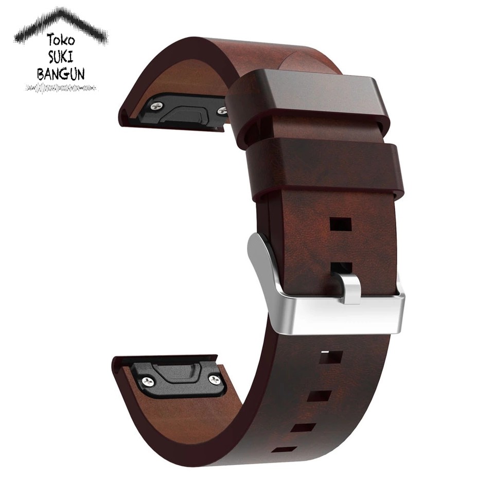 TALI JAM Garmin Fenix 7 6 5 Pro Sapphire Forerunner 935 945 QUICK FIT PU Leather Watch Band Strap