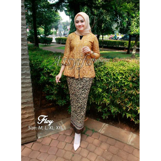 SET KEBAYA FLOY - BAJU PESTA WANITA - KEBAYA BRUKAT IMPOR - MODERN KEBAYA