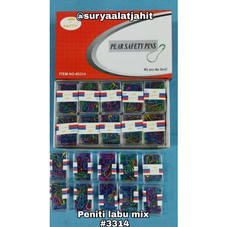 peniti labu mix warna 1kotak@20case (1case 35pcs)=rp.4.000/35pcs