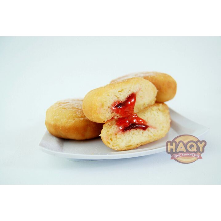 

DONAT KENTANG SUSU HAQY ISI STRAWBERRY - ENAK DAN EMPUK