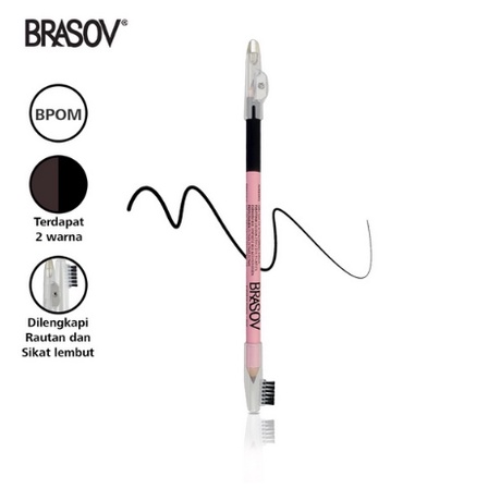 Brasov Eyebrow Pencil Alis Duo - Black &amp; Brown