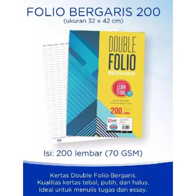 

KERTAS DOUBLE FOLIO BERGARIS 200 LBR SINAR DUNIA - SDU RF 200