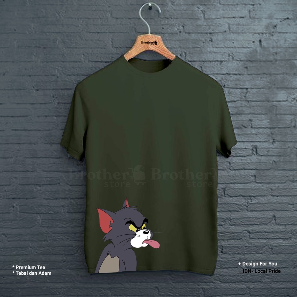 BROTHERSTORE - Kaos Distro Pria - KAOS COWOK CEWEK - Kaos Kata Kata - Cat Melet Premium