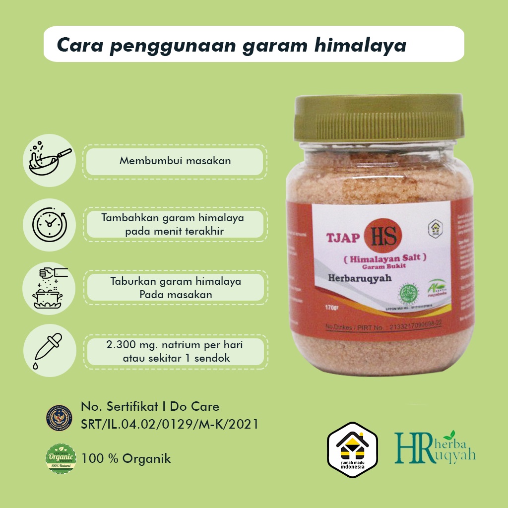 Garam Himalaya Asli Original Himalayan Salt Original Premium 170 Gram Garem Himalaya Garam Dapur Himalaya Salt