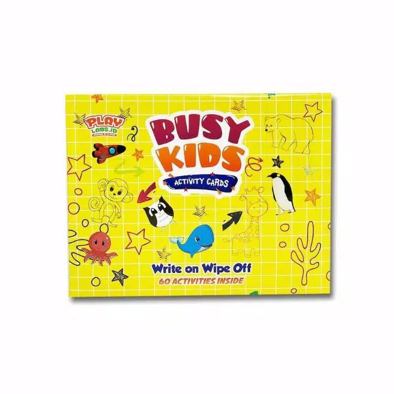 Bisa Dihapus! Mainan Edukasi Kartu Buku Akifitas Anak Busy Kids Playlabs