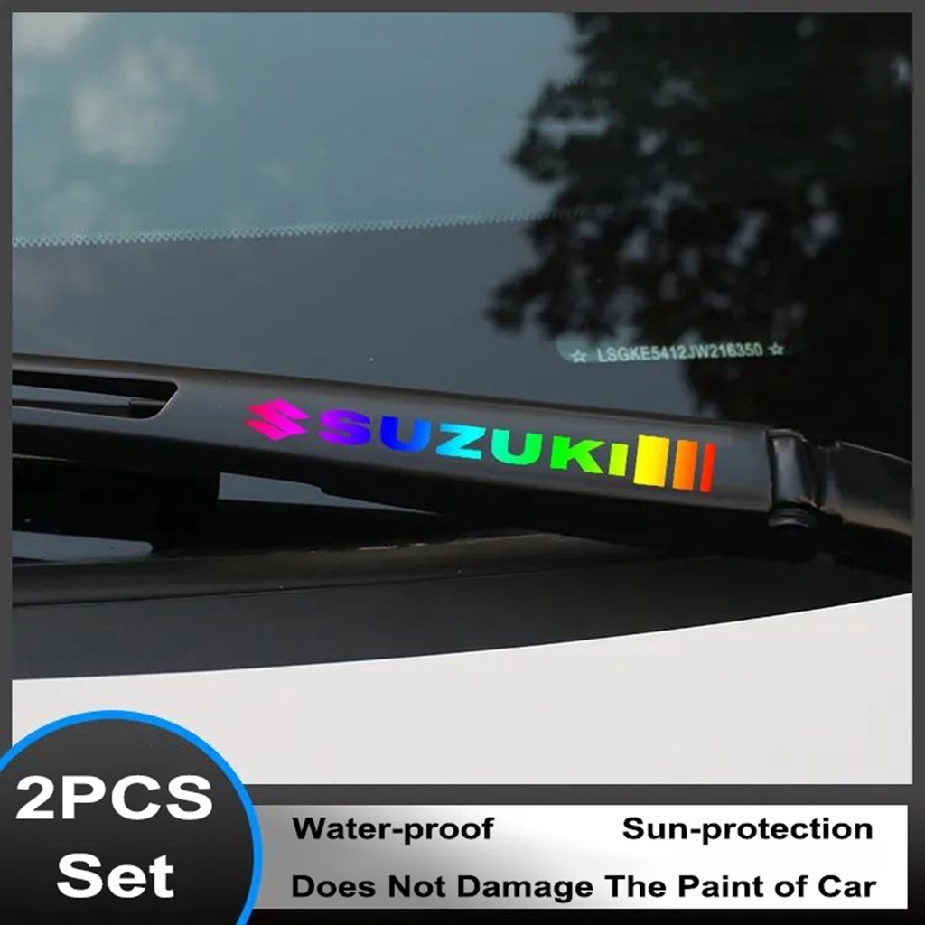 2pcs Suzuki Wiper Stiker Kaca Depan Belakang Decals Untuk Suzuki K1 K3 K4 K5 K6 K7 K8 K9 K10 Sv650 Sv1000s