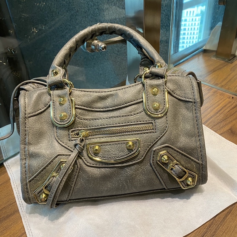 Balenciaga Mini City Edge 24cm (Gold Hardware) Premium Import Best Quality SALE Tas Wanita Selempang