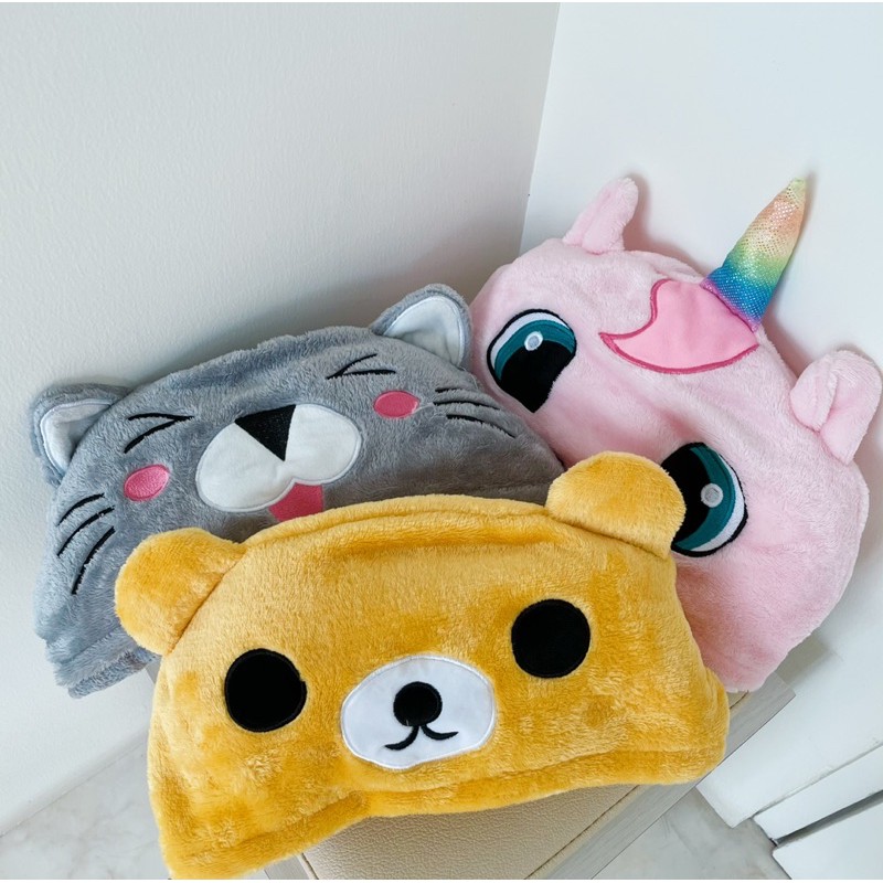Miniso Hooded Leisure Blanket Selimut Hoodie Karakter Unicorn Rilakuma Cat