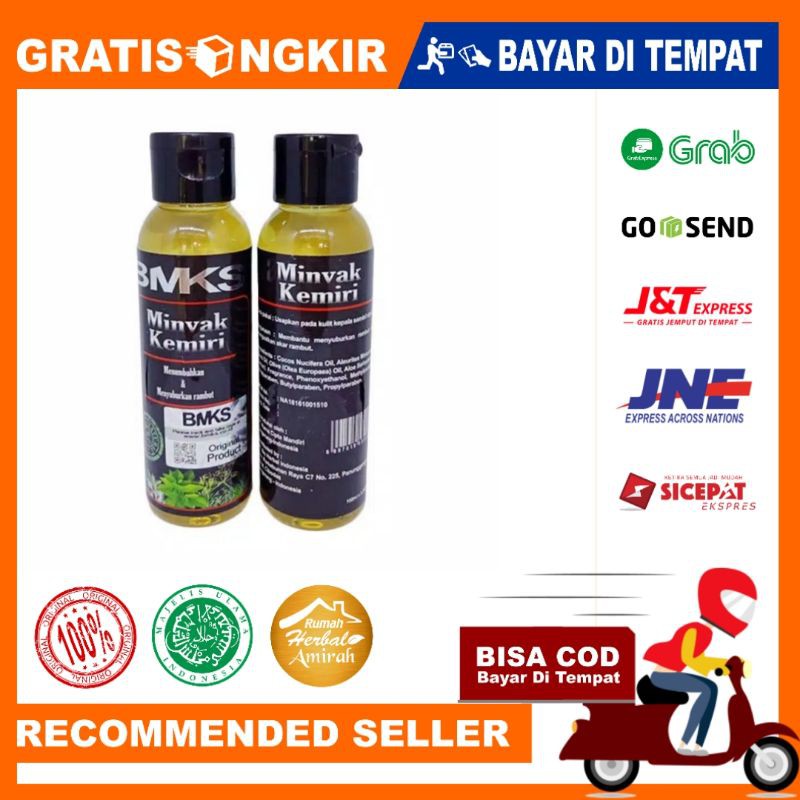 MINYAK KEMIRI BMKS ORIGINAL 100% ASLI PENYUBUR RAMBUT BOTAK DAN RONTOK