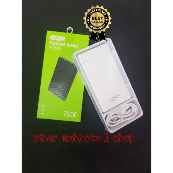 Terlaris POWERBANK PB ROBOT RT7500/RT170 7000mah/10000mah 2 USB OUTPUT alt POWER
