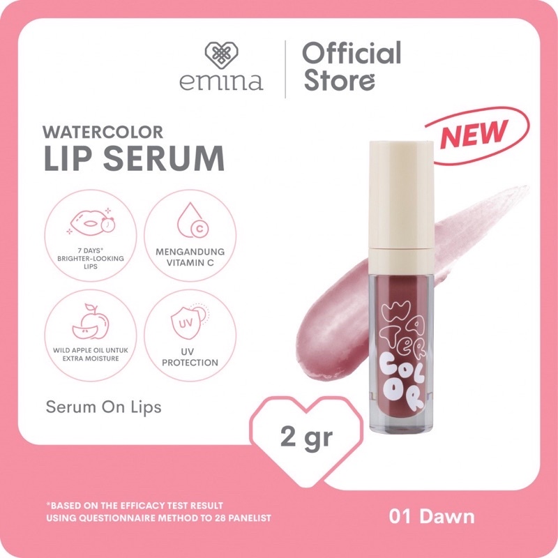 EMINA Watercolor Lip Serum Indonesia / Lipstick Facial Wash Face Scrub Micellar Essence Toner Day Night Eye Cream Sunscreen Sheet Sleeping Clay Mask Masker Moisturizing Tint Ink Matte Gloss Balm / Bright Stuff Acne Colorfit Sun Protection Battle Spf Paket