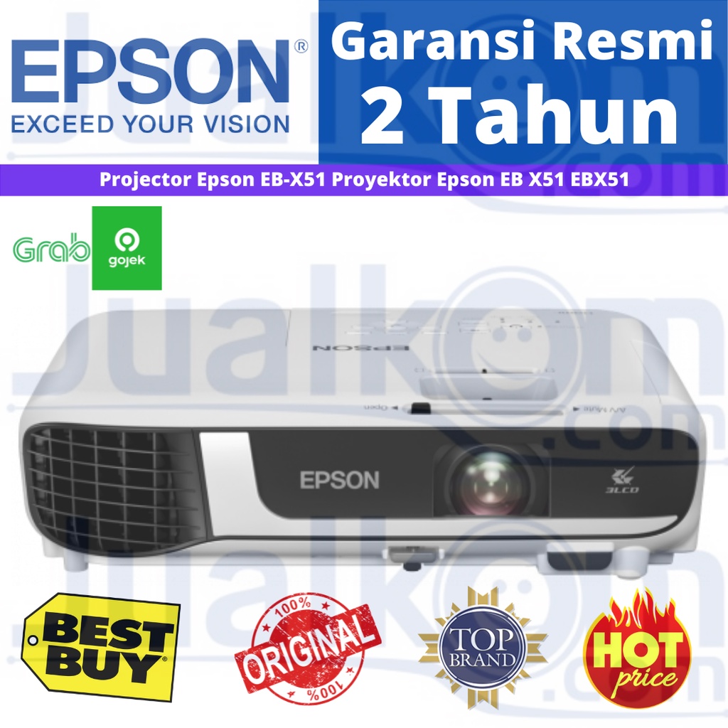 Projector Epson EB-X51 XGA 3800 ANSI Lumens 3LCD