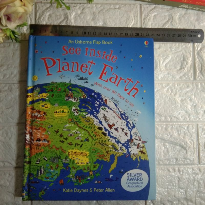 Buku anak boardbook preloved second bekas Usborne See Inside PLANET EARTH