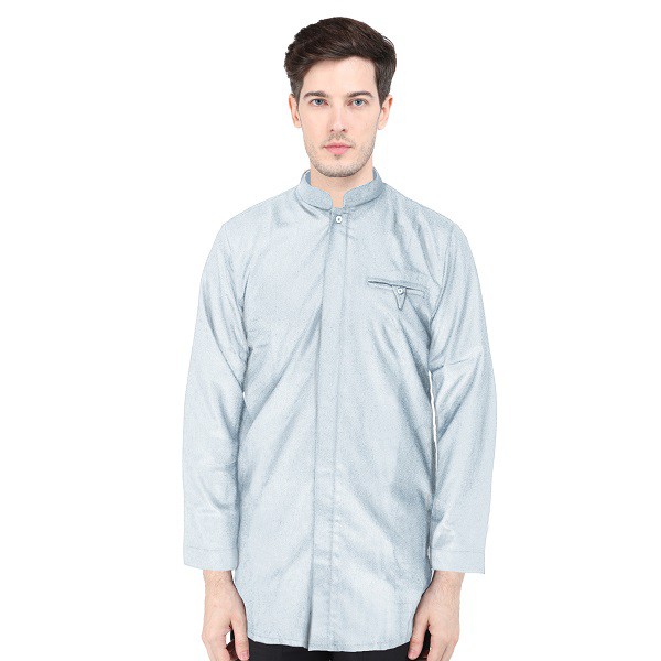 Iyyaka Baju Koko Kurta Busana Muslim Pria Abu Katun Toyobo Lengan Panjang- YAKA 76