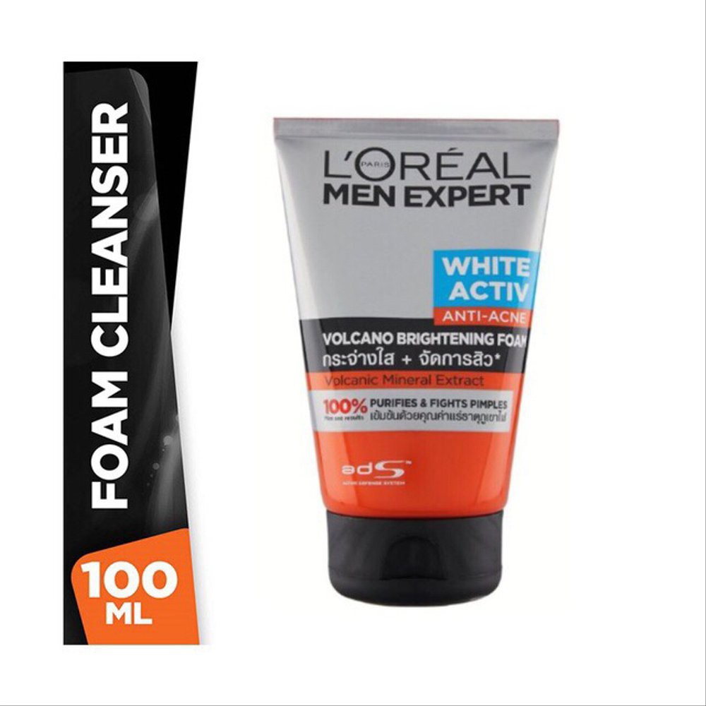 LOREAL PARIS MEN EXPERT WHITE ACTIV VOLCANO RED FOAM - 100ML