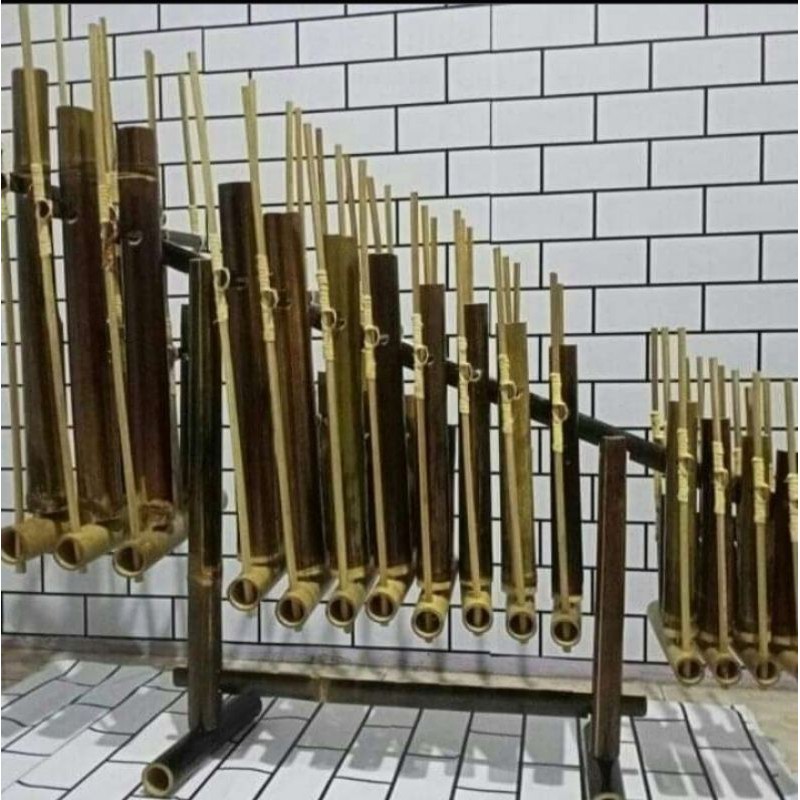 Angklung 18 nada bambu hitam