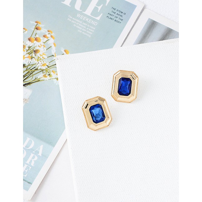 LRC Anting Tusuk Fashion Gold Crystal Earrings F90562