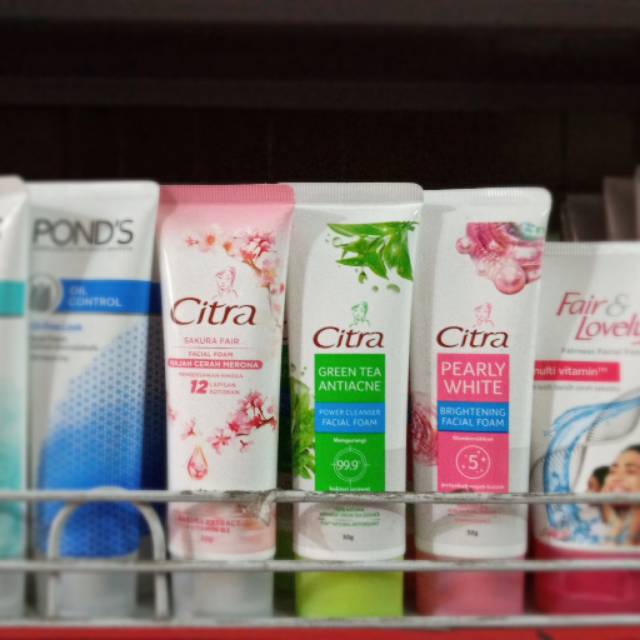 [GROSIR] Citra facial foam pearly wht/greentea/sakura 50ml