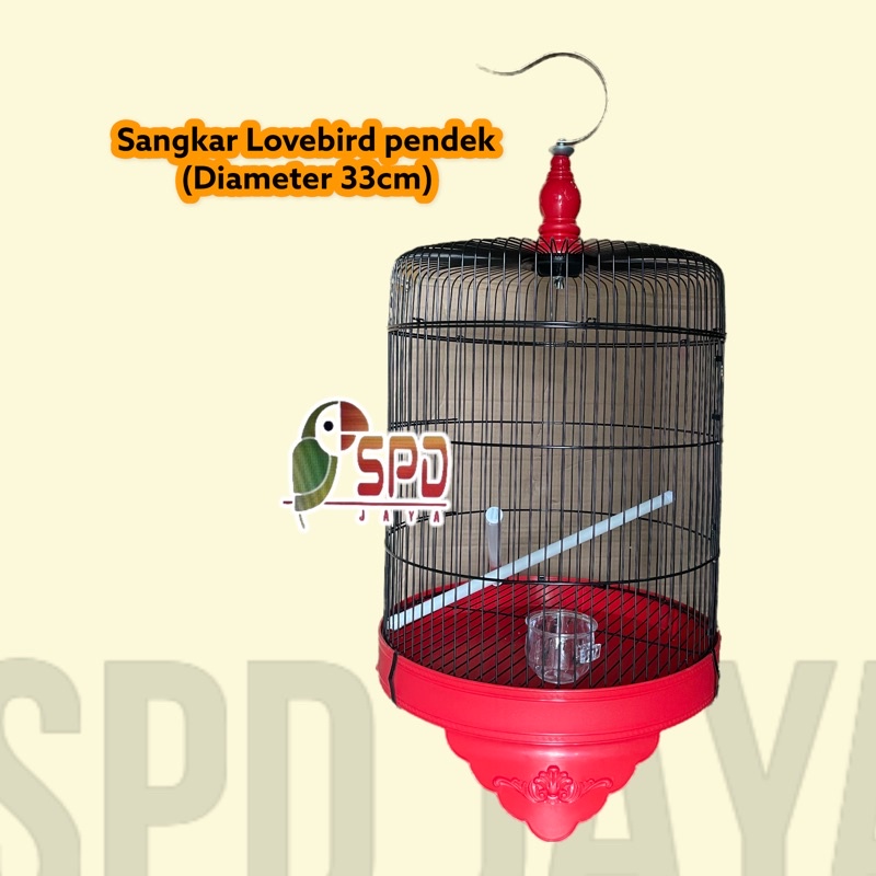 SANGKAR LOVEBIRD PENDEK F1 DIAMETER 33 / KANDANG LOVEBIRD TANGGUNG / SANGKAR BESI F1 TANGGUNG