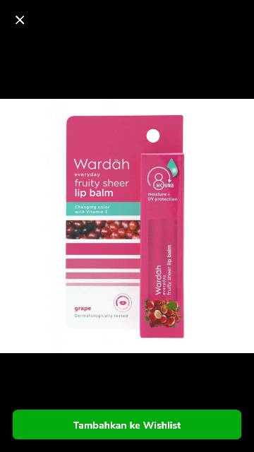 WARDAH FRUITY SHEER LIP BALM / MOISTURE LIP NUTRITION