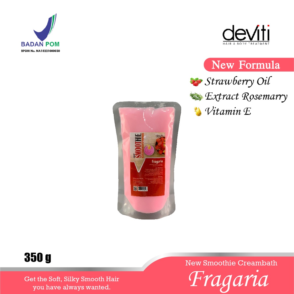 Deviti Refill Smoothie Creambath Fragaria Perawatan Rambut Sehat Berkilau 350Gr