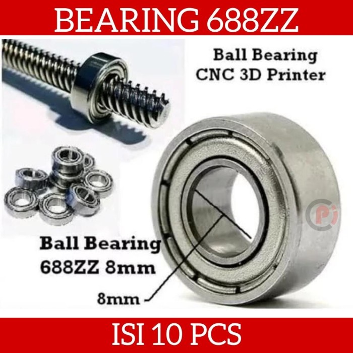 Isi 10 Pcs Ball Bearing Bushing 688ZZ 8mm CNC 3D Printer Router Part